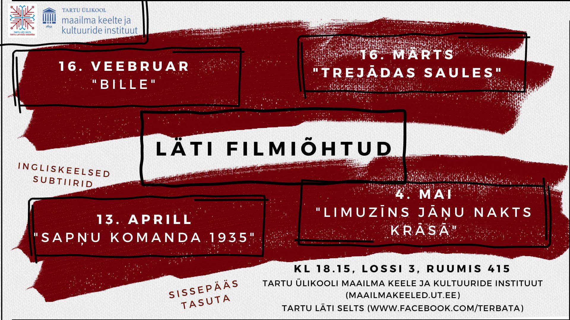 Läti filmiõhtud kuni 4.05