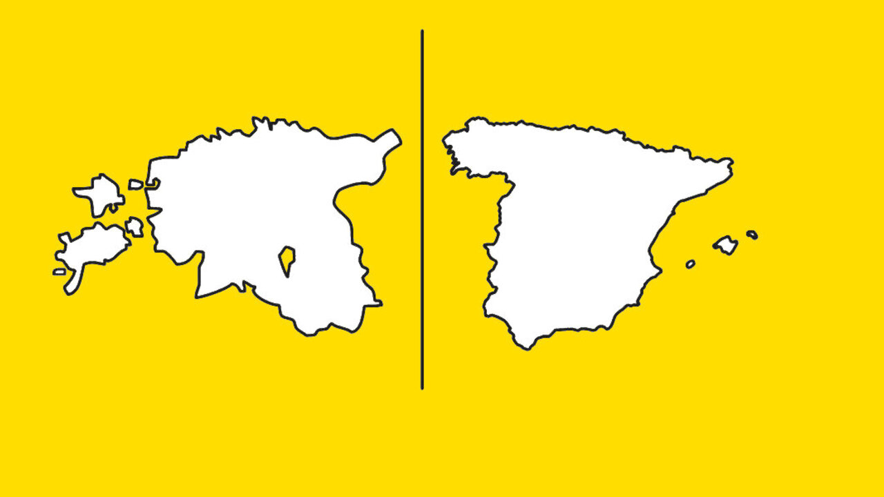 eesti ja hispaania kaart kõrvuti