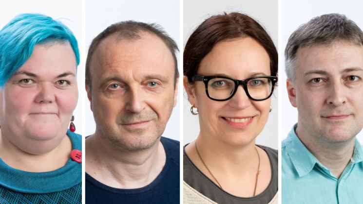 Tiina Kattel, Roman Leibov, Katrin Saar ja Ivo Volt pälvisid Tartu Ülikooli teenetemärgi